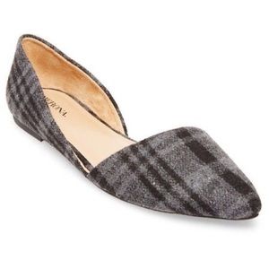 Merona | D’orsay Charcoal Pointe Flats Size 6.5